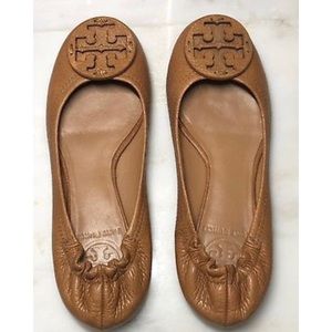 Tory Burch Reva Tan Ballet Flat Shoe
